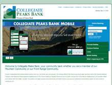 Tablet Screenshot of collegiatepeaksbank.com